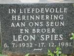 SPIES Leon 1932-1981