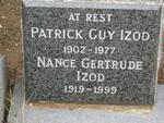 IZOD Patrick Guy 1902-1977 & Nance Gertrude 1919-1999