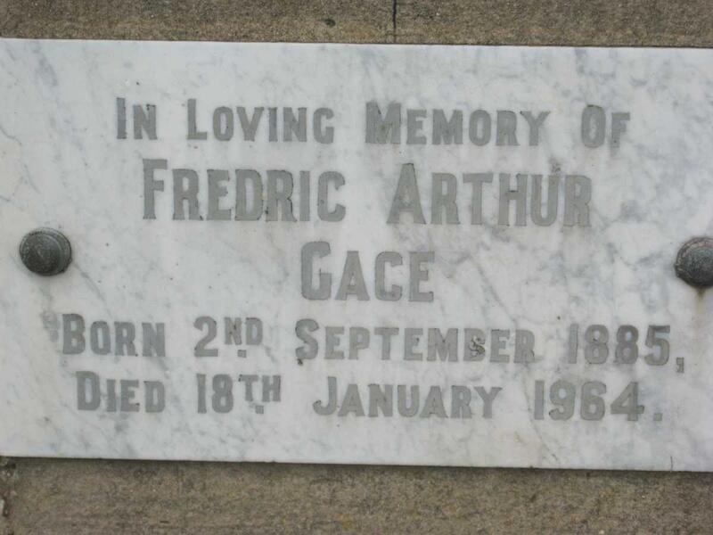 GACE Fredric Arthur 1885-1964