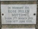 MITTON Rose Helen 1861-1956