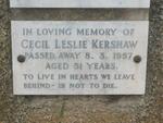 KERSHAW Cecil Leslie -1957