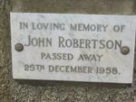 ROBERTSON John -1958