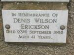 ERICKSON Denis Wilson -1962