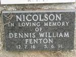 NICOLSON Dennis William Fenton 1916-1991
