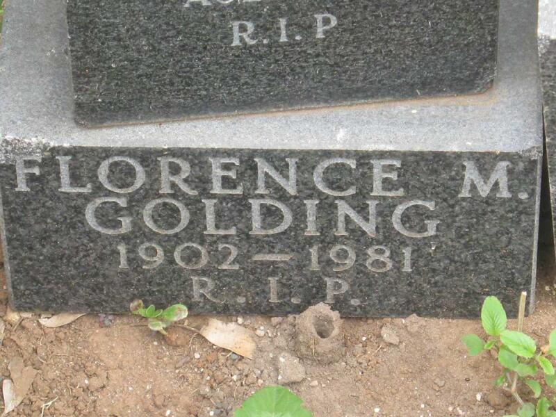 GOLDING Florence M. 1902-1981