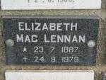 MacLENNAN Elizabeth 1887-1979