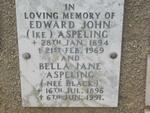 ASPELING Edward John 1894-1969 & Bella Jane BLACK 1896-1991