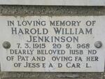 JENKINSON Harold William 1915-1968
