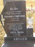 KRUGER Johannes Christiaan 1910-1983 & Judith Maria 1914-1998