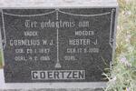 COERTZEN Cornelius W.J. 1897-1965 & Hester J. 1909-
