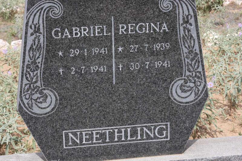 NEETHLING Gabriël 1941-1941 :: NEETHLING Regina 1939-1941