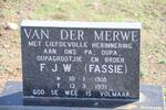 MERWE F.J.W., van der 1918-1991
