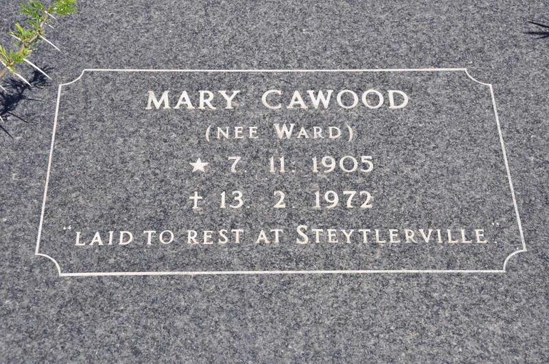 CAWOOD Mary nee WARD 1905-1972