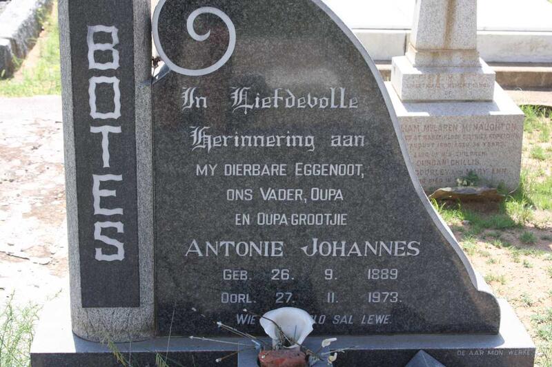 BOTES Antonie Johannes 1889-1973