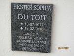 TOIT Hester Sophia, du 1977-2010