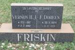 FRISKIN Vernon H.J. 1912-1992 & F.Doreen 1924-1994 :: FRISKIN Quentin Anthony 1965-2003