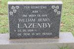 LAZENBY William Henry 1934- & Petronella Wilhelmina 1942-1993