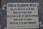 NESER Engela Elizabeth nee v.d. MERWE 1895-1950