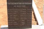 4. Memorial Plate for the British Soldiers buried at Jagersfontein