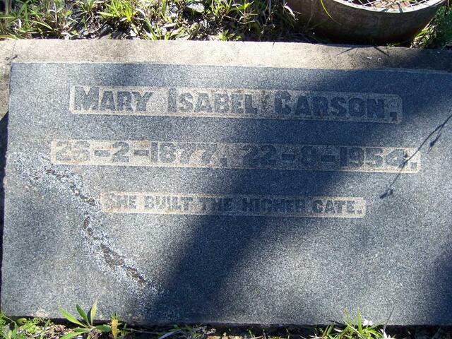 CARSON Mary Isabel 1877-1954