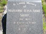 SHONE Marianne Rosa Annie nee WEST 1872-1957