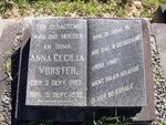 VORSTER Anna Cecilia 1887-1972