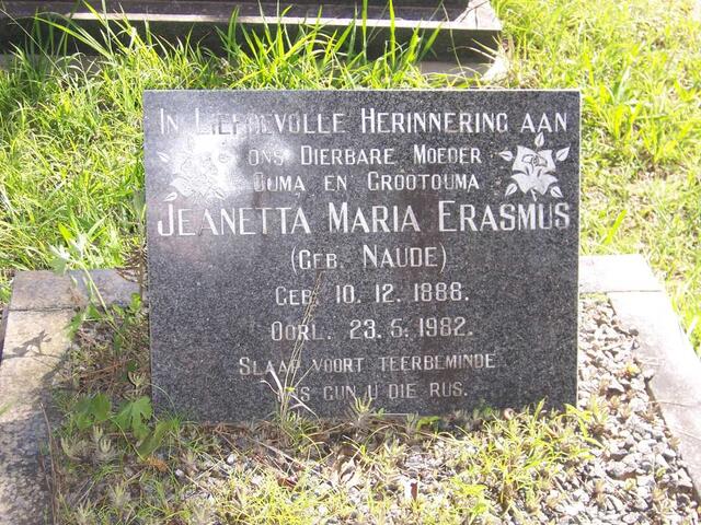 ERASMUS Jeanetta Maria nee NAUDE 1888-1982