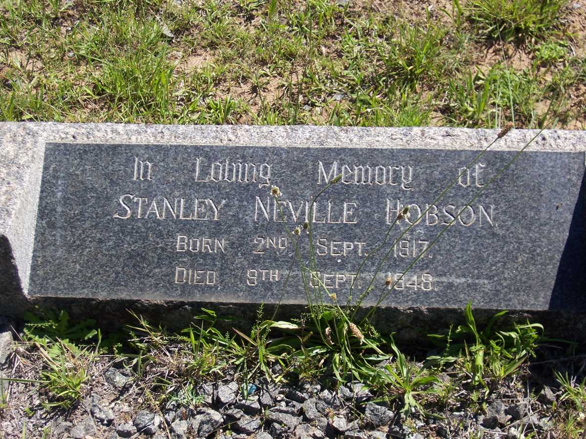 HOBSON Stanley Neville 1917-1948