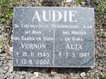 AUDIE Vernon 1945-2002 & Alta 1947-