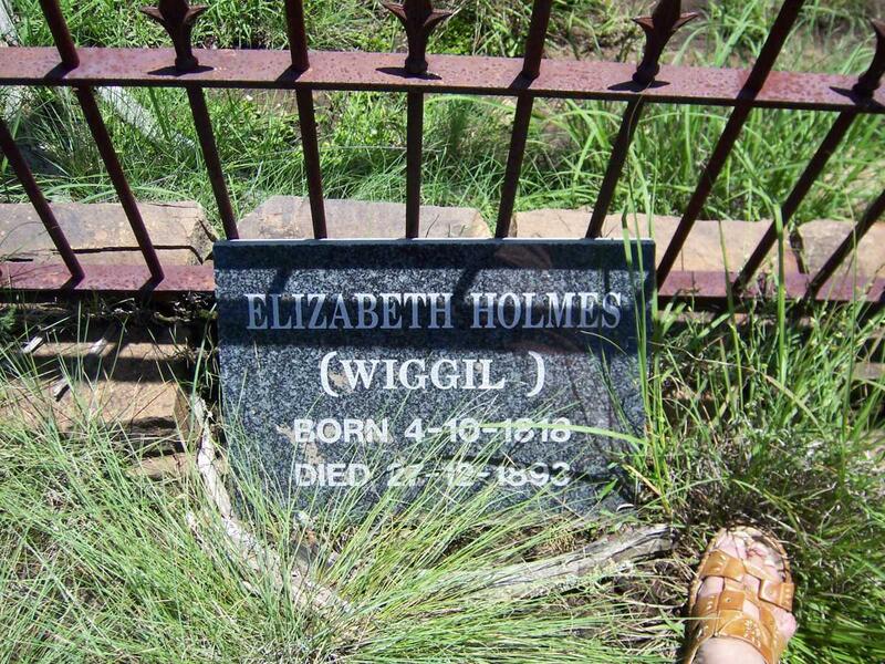HOLMES Elizabeth nee WIGGIL 1818-1893