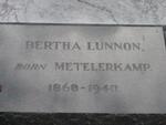 LUNNON Bertha nee METELERKAMP 1868-1940