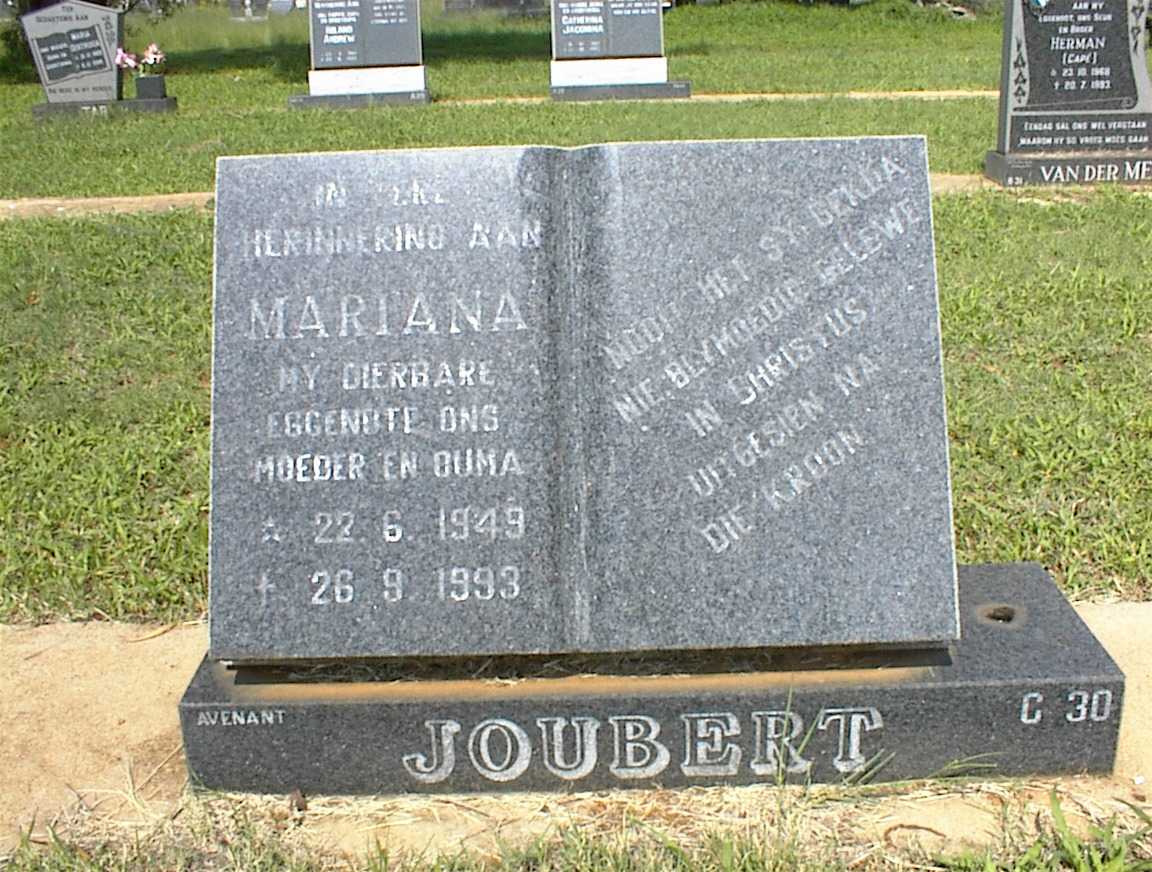 JOUBERT Mariana 1949-1993