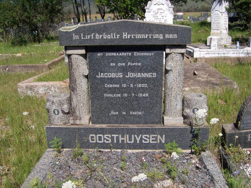 OOSTHUYSEN Jacobus Johannes 1900-1949
