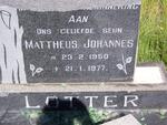 LOTTER Mattheus Johannes 1950-1977