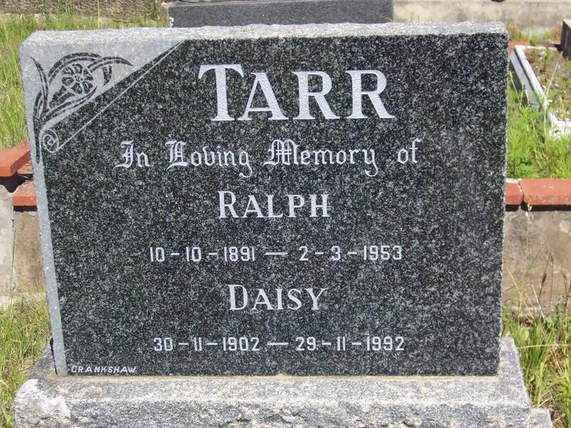 TARR Ralph 1891-1953 & Daisy 1902-1992
