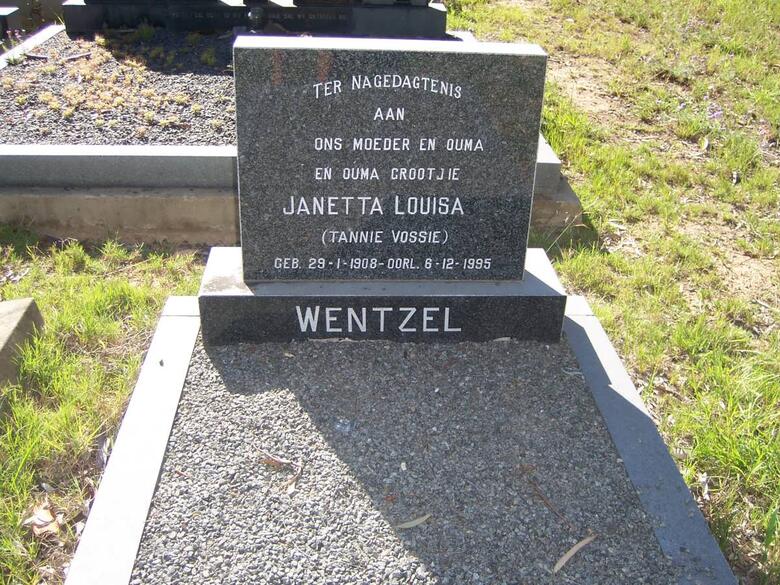 WENTZEL Janetta Louisa 1908-1995