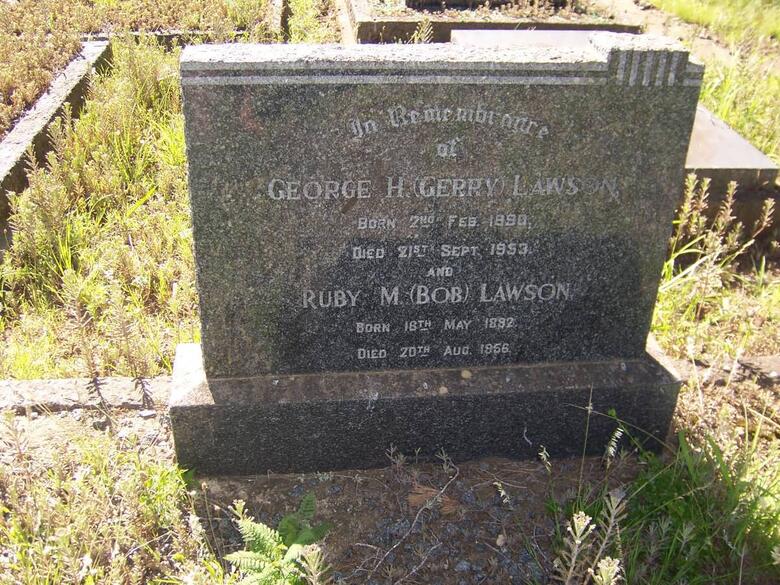 LAWSON George H. 1890-1953 & Ruby M. 1892-1956