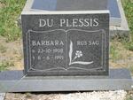 PLESSIS Barbara, du 1908-1991