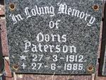 PATERSON Doris 1912-1985