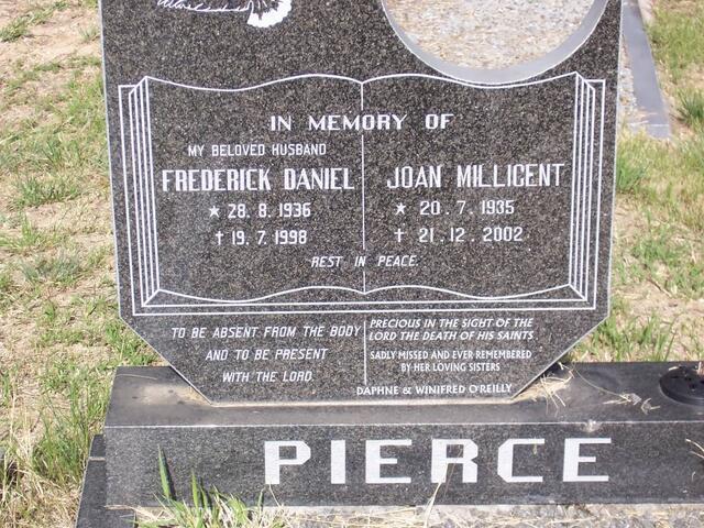 PIERCE Frederick Daniel 1936-1998 & Joan Millicent 1935-2002