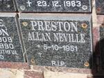 PRESTON Allan Neville 1951-