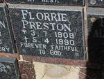 PRESTON Florrie 1909-1990