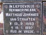 STRAATEN Mattheus Johannes, van 1953-1997