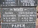 WOOD Alfred Alexander 1922-1982 & Edith Elizabeth Clara MERLE 1900-1987