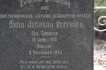 FERREIRA Salomon Petrus 1904-1948 & Anna Johanna GROBLER 1910-1945