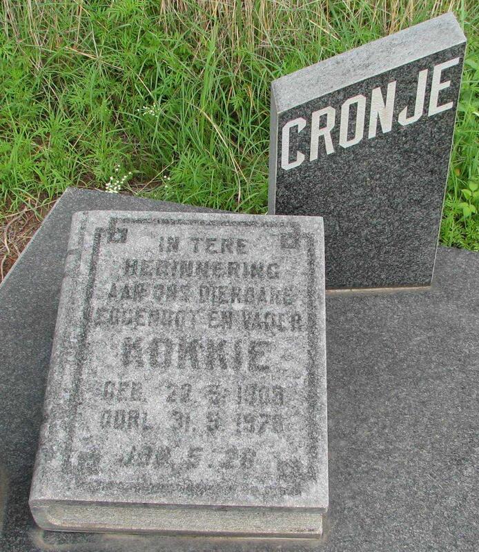 CRONJE Kokkie 1903-1978