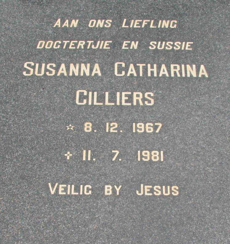 CILLIERS Susanna Catharina 1967-1981