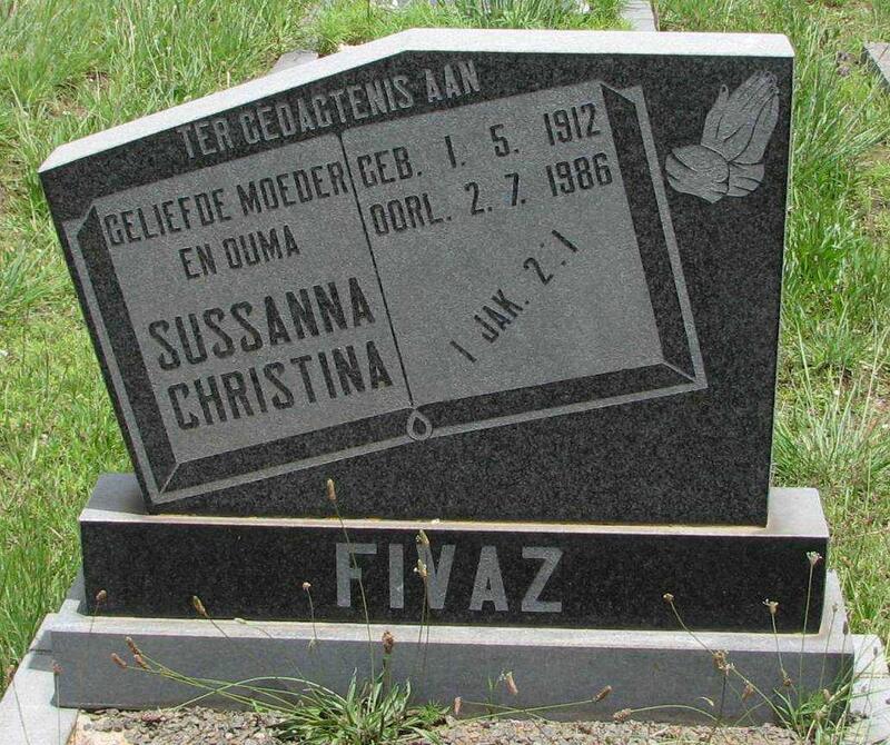 FIVAZ Sussanna Christina 1912-1986