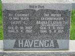 HAVENGA Gert C. 1907-1962 & Maria Elizabeth van RENSBURG 1908-1971