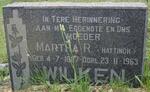 WILKEN Martha R. nee HATTINGH 1887-1963